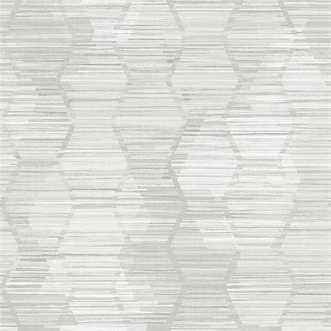 2949 60506 Jabari Light Grey Geometric Faux Grasscloth Wallpaper