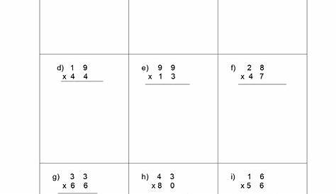 Double digit multiplication worksheets pdf - Worksheets PDF
