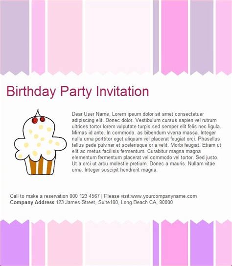 Email Party Invite Template Elegant Birthday Invitation Email Template