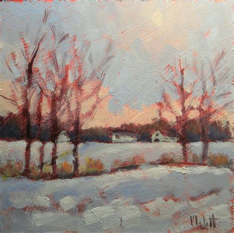 Heidi Malott Original Paintings Winter Sunrise Landscape Oil Painting