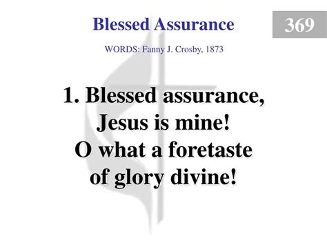 Ppt Blessed Assurance 1 Powerpoint Presentation Free Download Id