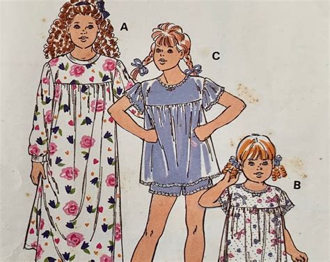 Uncut Kwik Sew 2447 Childerns Nightgowns Pajamas And Slippers Sewing