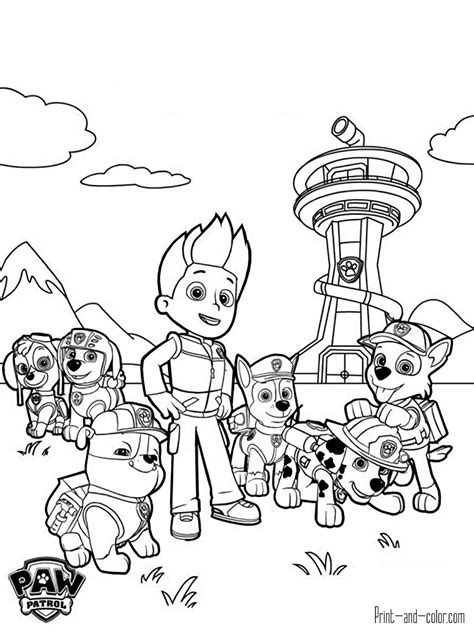 Paw Patrol Coloring Pages Print And