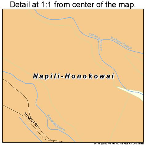 Napili Honokowai Hawaii Street Map 1554100