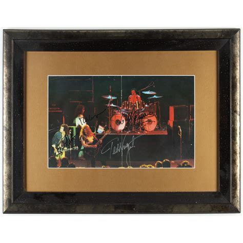 Ted Nugent Band Custom Framed Poster Band Signed By 4 With Ted Nugent