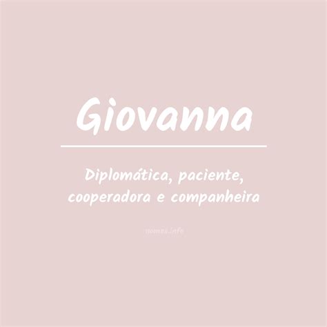 Significado Do Nome Giovanna