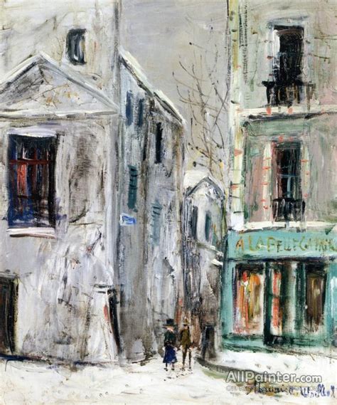 Maurice Utrillo La Belle Gabrielle Montmartre Oil Painting