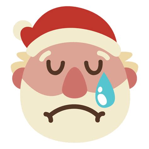 Crying Santa Claus Face Emoticon 61 Transparent Png And Svg Vector File