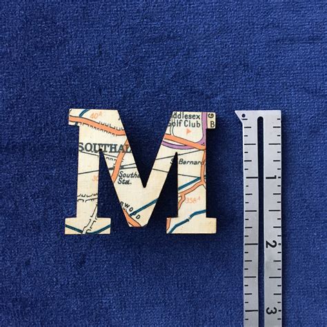 Handcrafted Brooch Letter M Brooch Letter M Pin Initial M Etsy