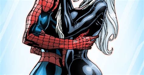 Black Cat Marvel And Spider Man Spider Man And Black Cat Kiss By