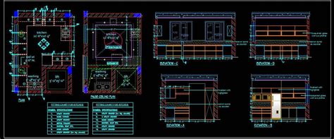 Modular Kitchen Design Drawing Detail (12'x11') in 2020 | Kitchen