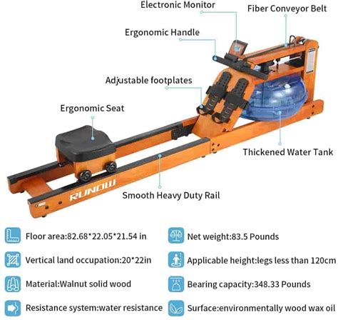 Runow Oak Wood Water Rowing Machine Review