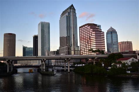 Tampa Flordia Usa January 7 2017 Downtown City Skyline Over The