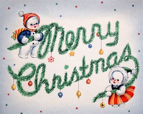 Printable Retro Merry Christmas Card