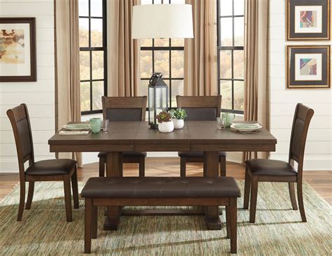 Find the dining room table and chair set that fits both your lifestyle and budget. Homelegance Wieland Light Rustic Brown Extendable Dining ...