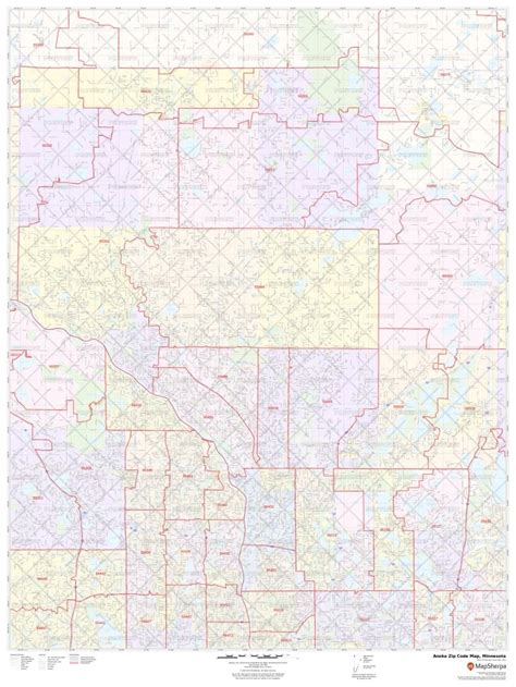 Anoka Zip Code Map Minnesota Anoka County Zip Codes