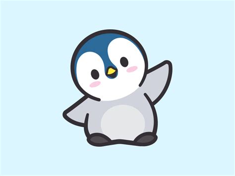 Baby Penguin By Carlos Puentes Cpuentesdesign On Dribbble Cute