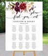 Printable Wedding Seating Chart Poster Wedding Seating Chart