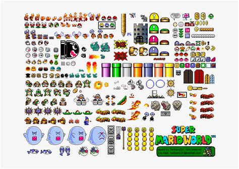 Super Mario World Map Sprites