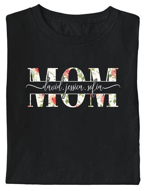 Custom Mom Shirt With Childrens Name For Mothers Day T Idea Or