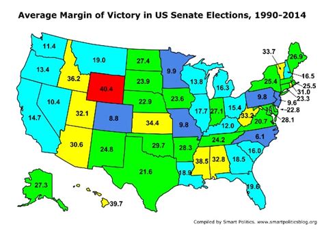 Map The Best States For Nail Biting Senate Races The Washington Post