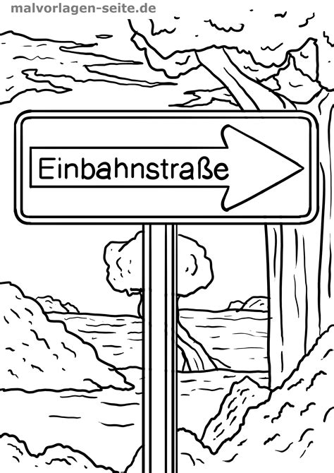 Stoppschild das stoppschild in deutschland: Verkehrszeichen Einbahnstraße - Kostenlose Ausmalbilder