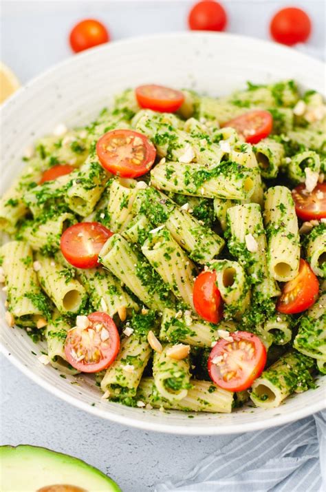 Vegan Avocado Pesto Pasta The Country Food