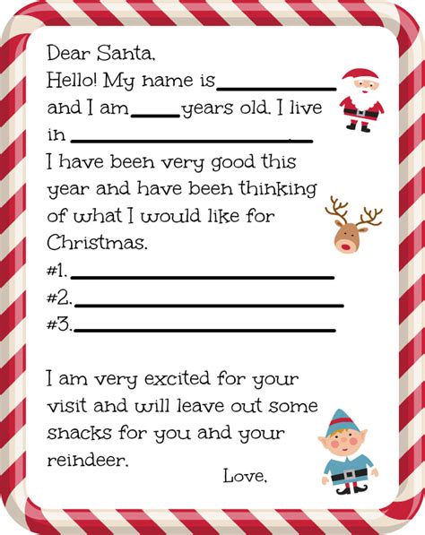 Santas Address For Mailing Him A Letter Free Printable Santa Letter