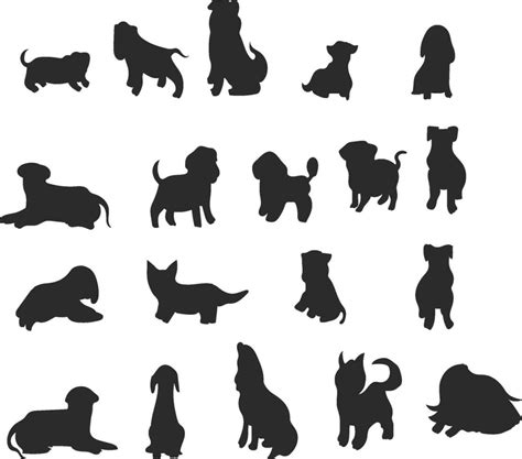 Dog Silhouette Vector 24775724 Vector Art At Vecteezy