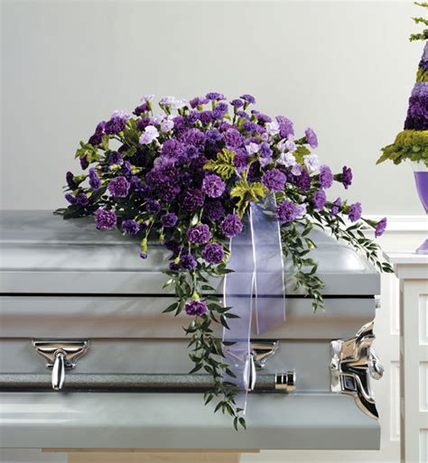 Eternal Violet Tribute Casket Spray A2379 Flower Delivery Flower Shop