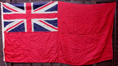 Original Hand Stitched Red Ensign Flag British Royal Navy 8 Ft 8 Ins