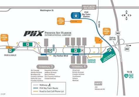 phoenix sky harbor international airport terminal map