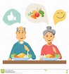 Old coupe eating stock vector. Illustration of care, lunch - 73482486