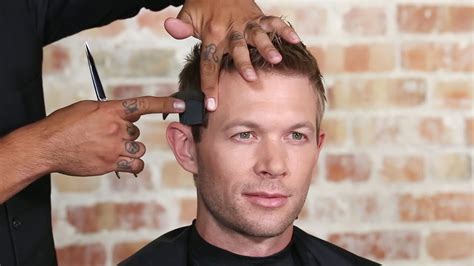 Here's everything you ever needed to know about giving yourself a haircut at home. Men's Haircut - Detailing the Front Corner and Behind the ...