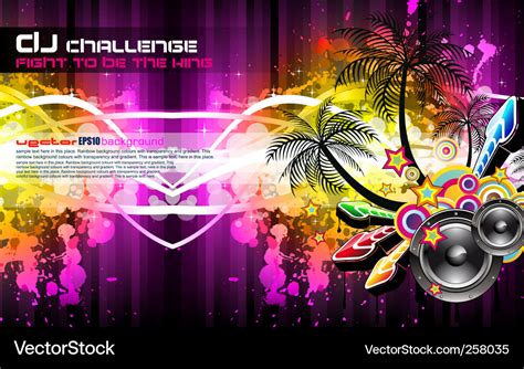 Tropical Disco Party Flyer Royalty Free Vector Image