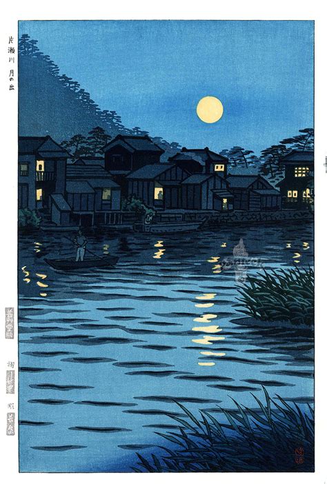 kawase hasui japanese woodblock moonlit and snow prints