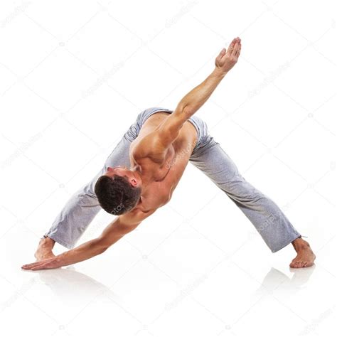 El Hombre Está Haciendo Yoga — Foto De Stock © Doodko 9058892