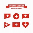 Plantilla de la bandera de suiza | Vector Premium
