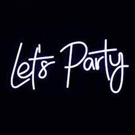 Neon Lets Party Sign Encore Events Hire And Style
