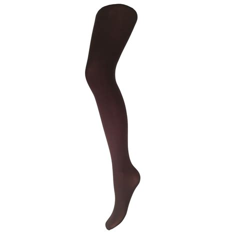 malka chic womens brown opaque footed tights pantyhose