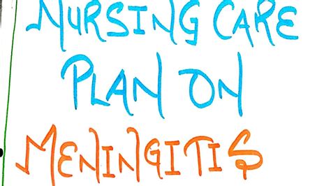 Nursing Care Plan On Meningitis Youtube