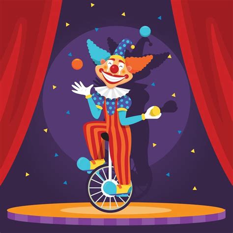 Clown Circus Show 2058384 Vector Art At Vecteezy