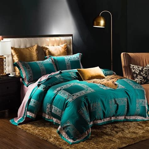 Teal And Gold Bedding Set Bedding Design Ideas