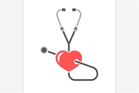 Stethoscope Heart Icon Custom Designed Icons ~ Creative Market