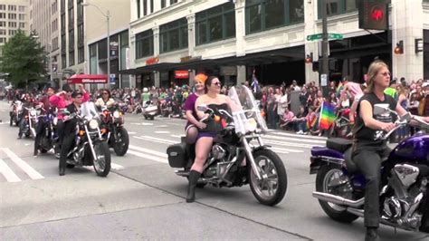 Dykes On Bikes ~ Seattle Pride 2014 Youtube