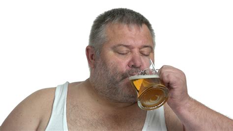 Portrait Of Satisfied Fat Man Drinking Beer Stock Footage Sbv 337934812 Storyblocks