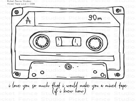 Mixed Tape Love Mixtape Cassette Tape Art Doodle Books