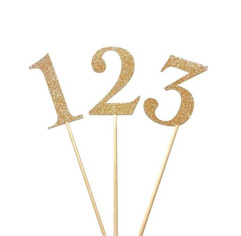 Glitter Centerpiece Numbers Etsy