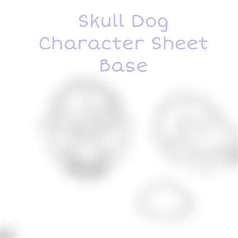 Skull Dog Reference Sheet Etsy Uk