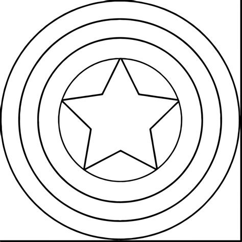 Brilliant Captain America Shield Coloring Pages With Captain
